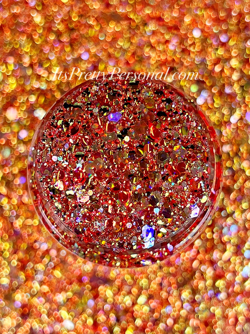 "Be Brave XL"- Princess Glitter Collection Orange