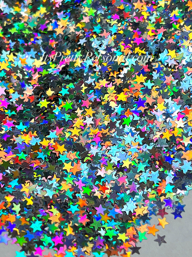 ⚡️TODAY’S FLASH SALE!- "Oh My Stars” - Holographic Silver 5 point star- *LIMITED EDITION