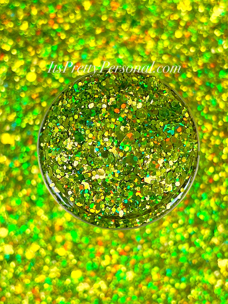 "Prismatic Pistachio XL" -PARTY HOLOGRAPHIC- Green Holographic Glitter