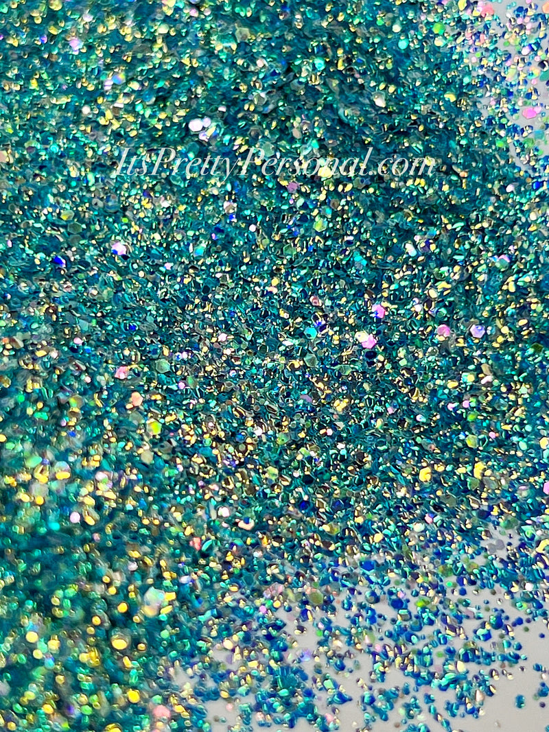 "SCHmedium Cut Demigod Teal"- Princess Glitter Collection