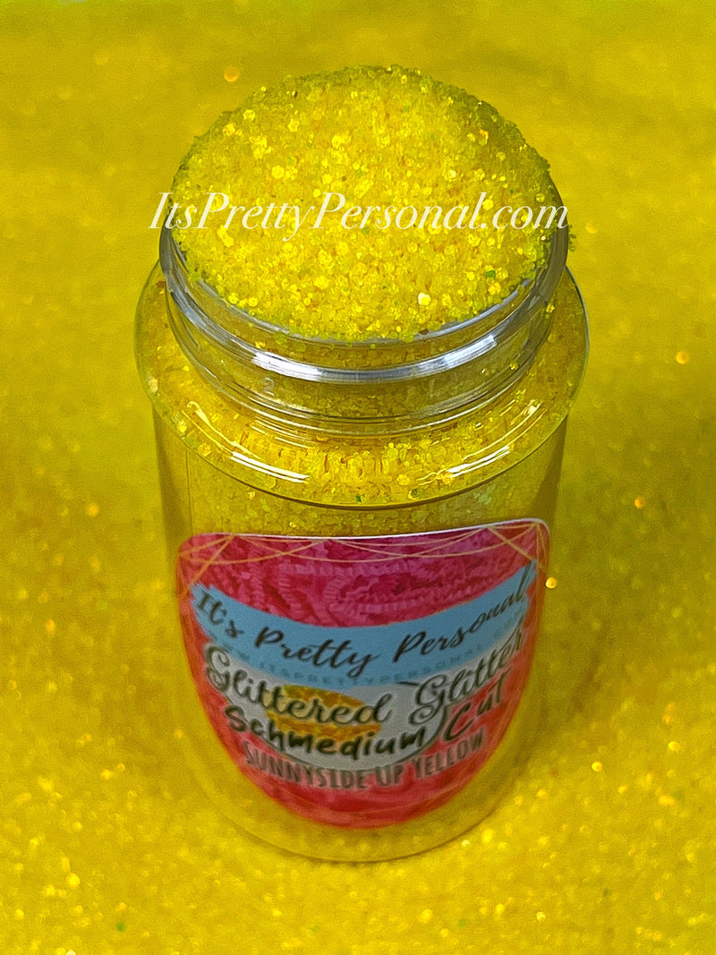 "SCHMedium Cut Sunnyside Up Yellow” - Glittered Glitter Collection