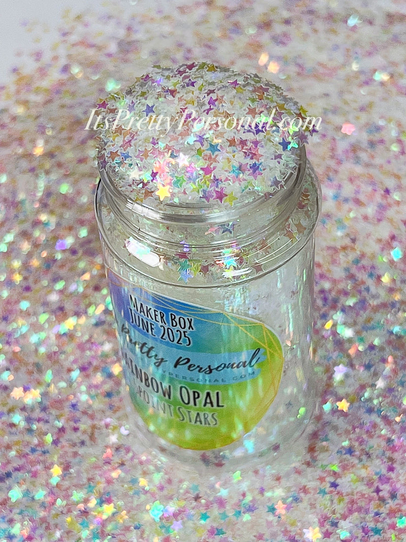 "Rainbow Opal 5 Point Stars” - Maker Monthly Box Color June 2025