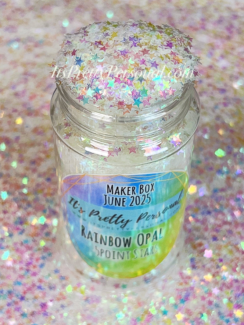 "Rainbow Opal 5 Point Stars” - Maker Monthly Box Color June 2025