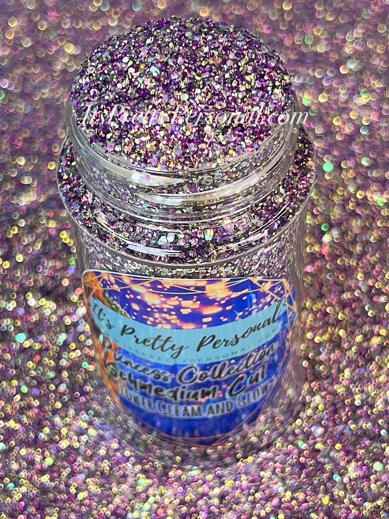 "SCHmedium Cut Flower Gleam And Glow"- Princess Glitter Collection Purple
