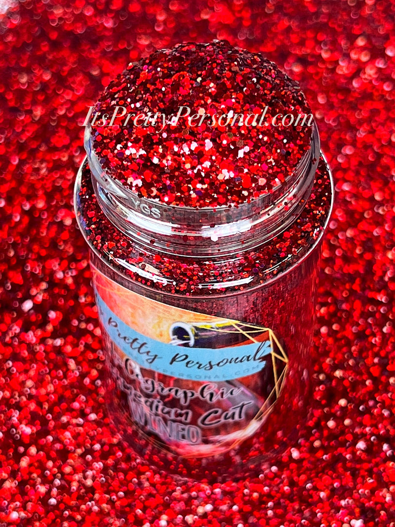 SCHMedium Cut- "Wineo" - Deep Red Holographic Glitter
