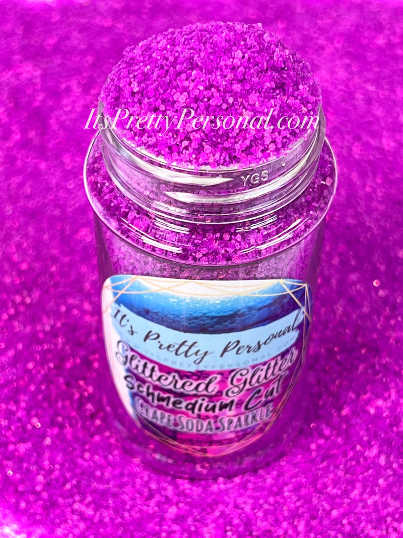 “SCHMedium Cut Grape Soda Sparkle” - Glittered Glitter Collection