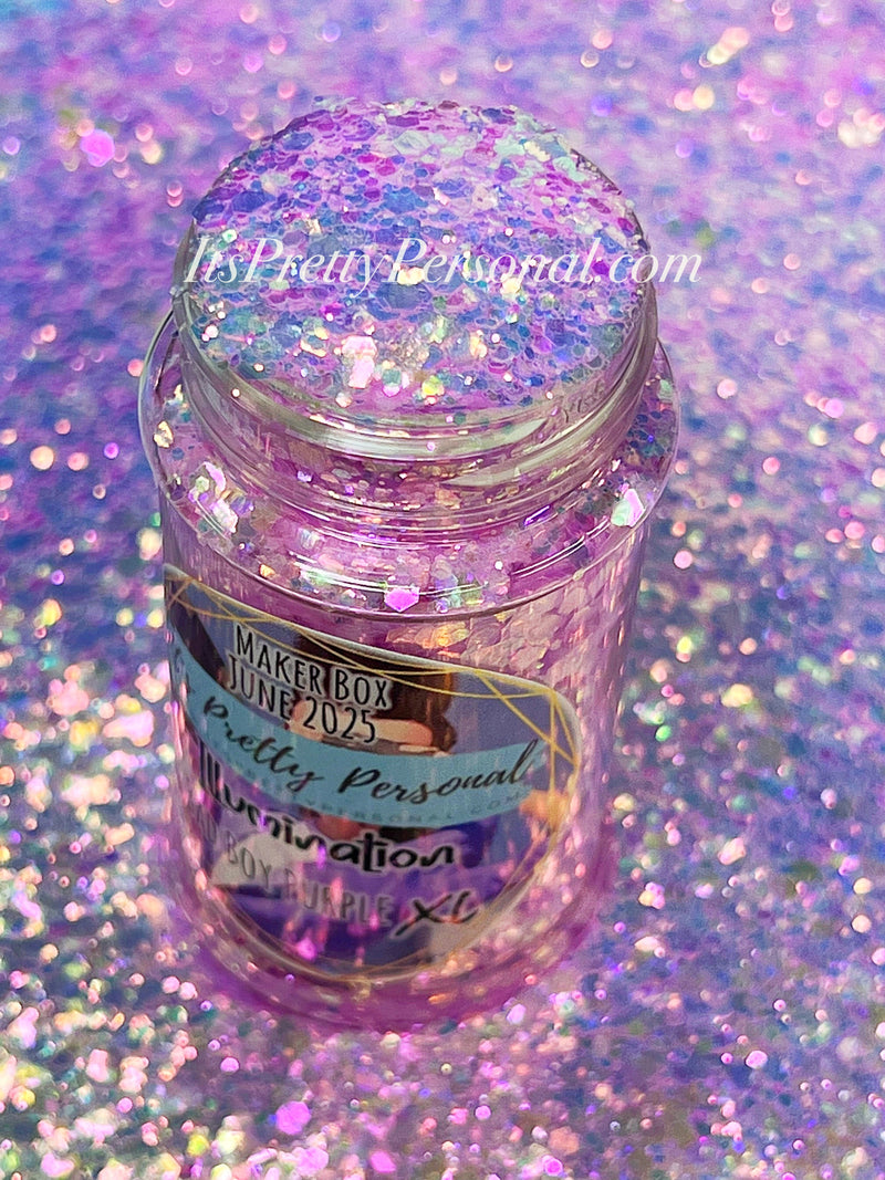 “Bad Boy Purple XL”- June 2025 Maker Box Color- Illumination Collection- Pastel Purple Neon