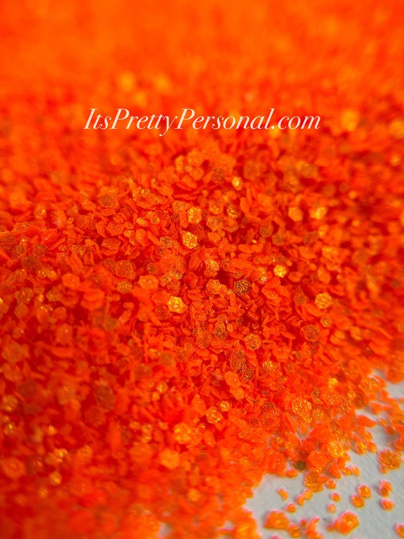 "SCHMedium Cut Lava Orange” - Glittered Glitter Collection