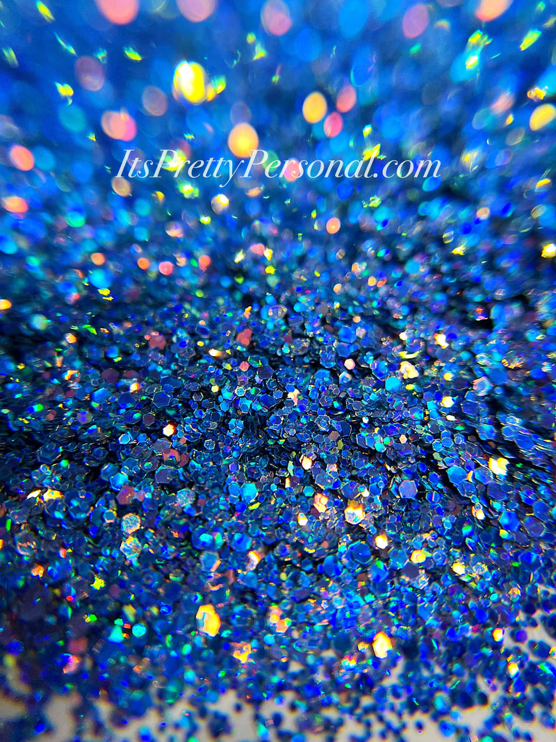 SCHMedium Cut- SCHMEDIUM CUT "You Blue It" -Holographic + Hologram Glitter