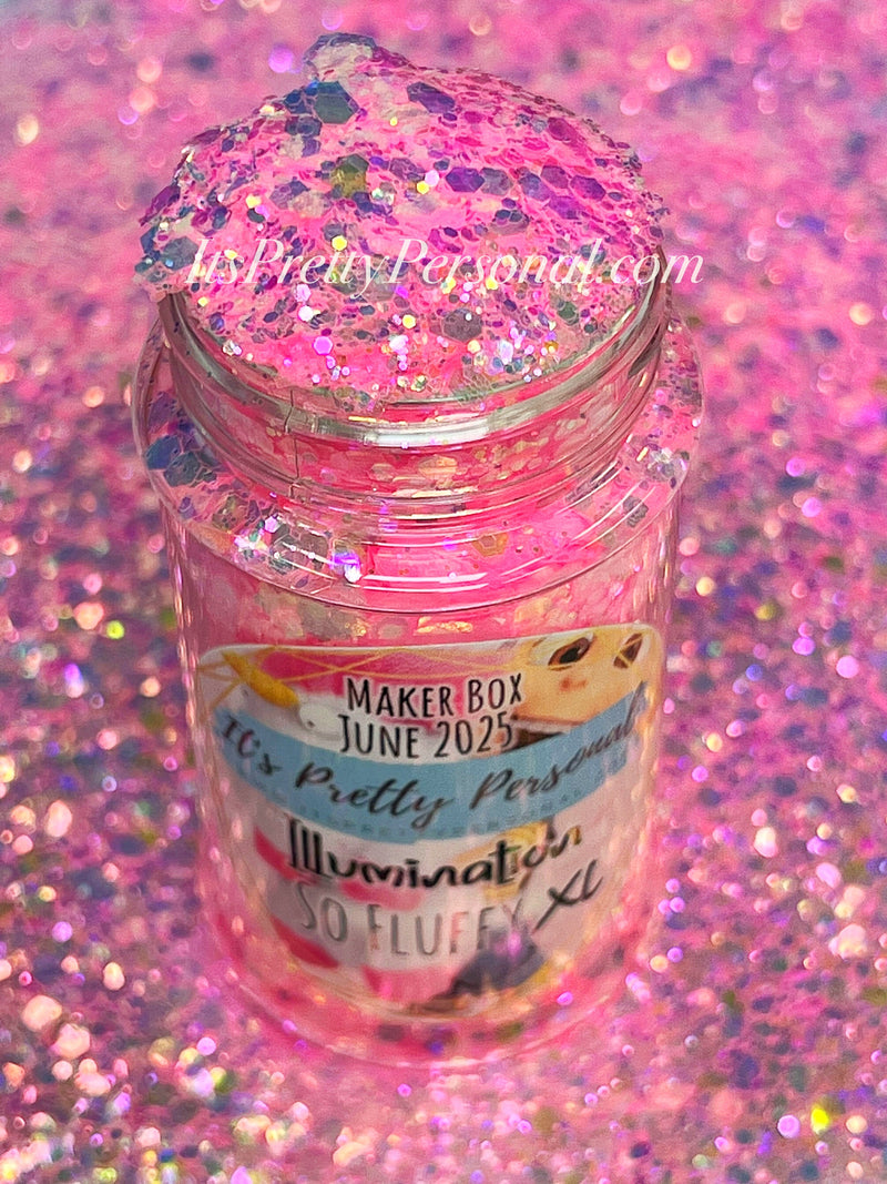 “So Fluffy XL”- June 2025 Maker Box Color- Illumination Collection- Pastel Pink Neon