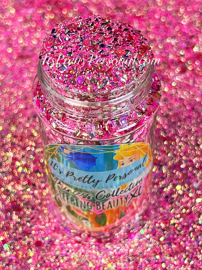 "Sleeping Beauty XL"- Princess Glitter Collection Pink