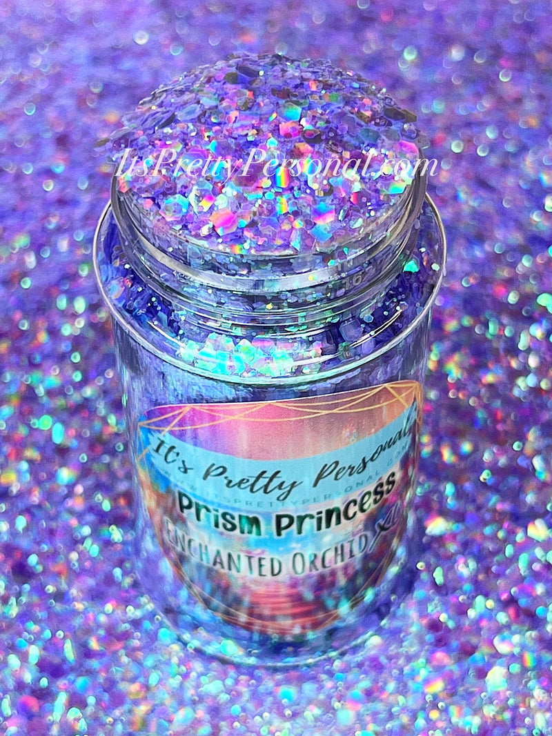 "Enchanted Orchid XL"- Prism Princess- Holographic Purple Glitter