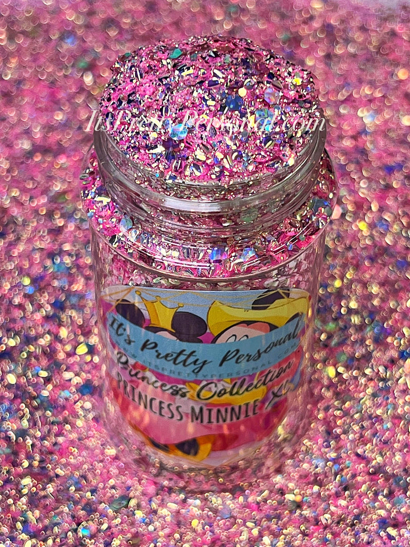 "Princess Minnie XL"- Princess Glitter Collection Light Pink