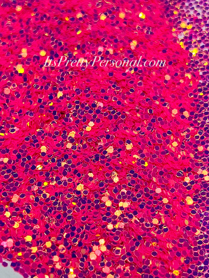 “MINI PINK Light Show”-GLOW Glitter-Mini Cut (Medium Cut)