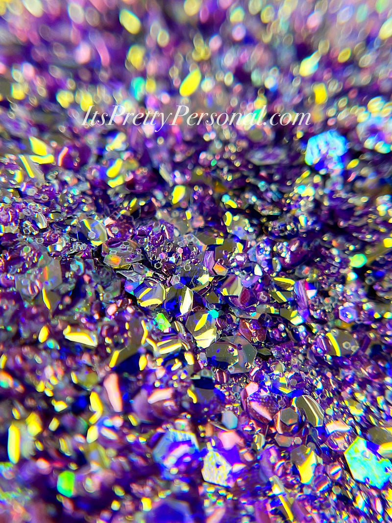 "Flower Gleam And Glow XL"- Princess Glitter Collection Purple