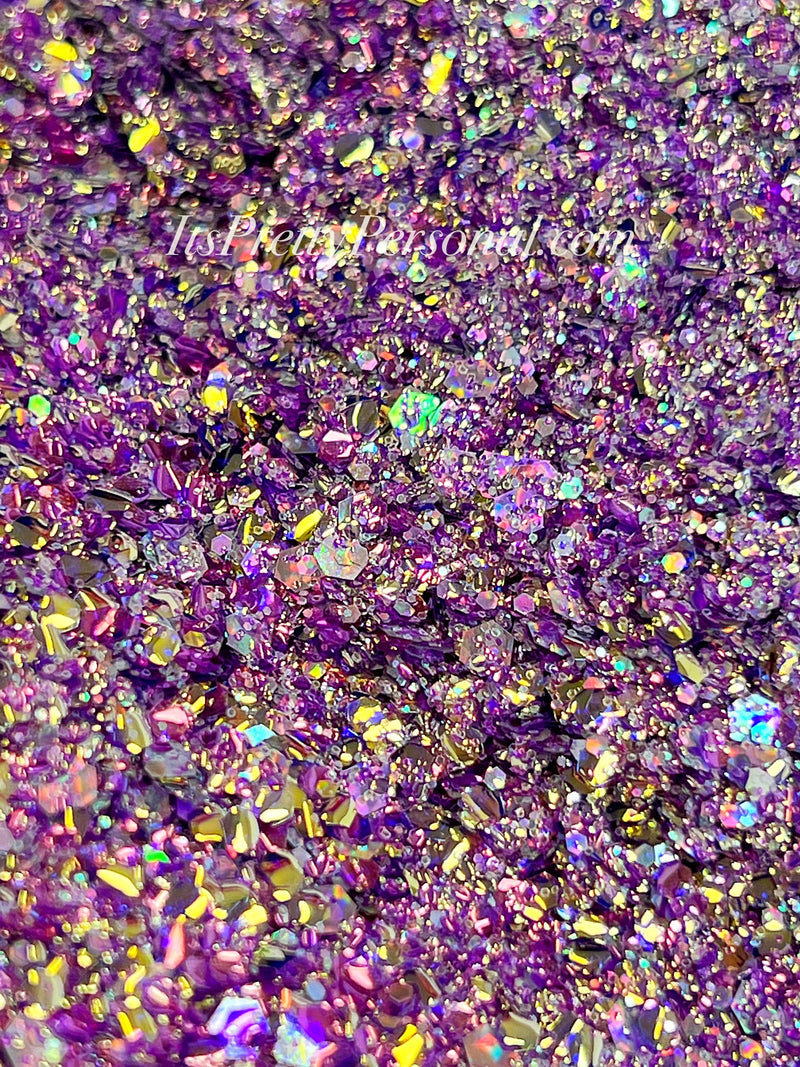 "Flower Gleam And Glow XL"- Princess Glitter Collection Purple