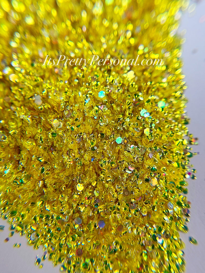 "SCHmedium Cut Beauty Is Found Within"- Princess Glitter Collection Yellow