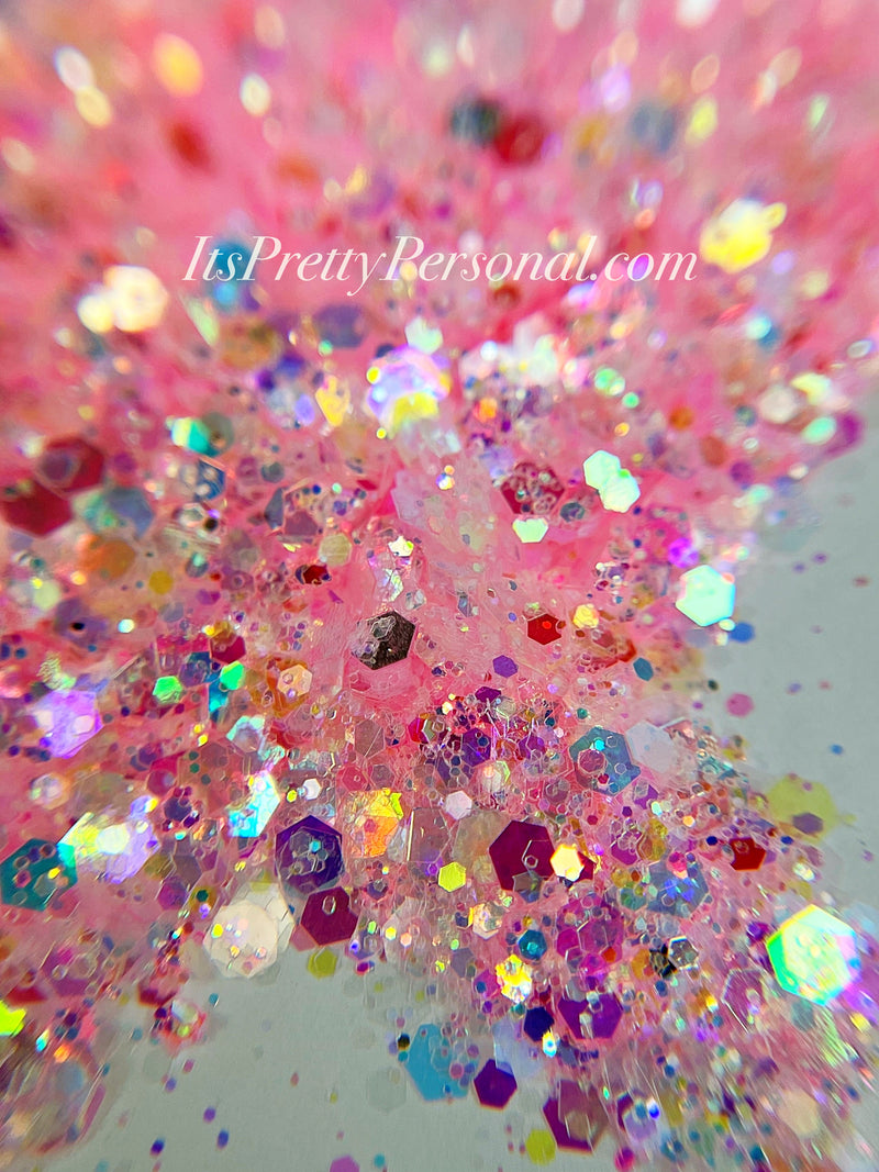 “Bubblegum Stardust XL” - Platinum Pastels Collection- Extreme Sparkle Pink XL