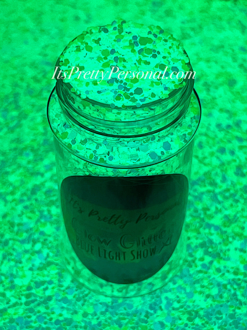 “BLUE Light Show XL”-GLOW Glitter