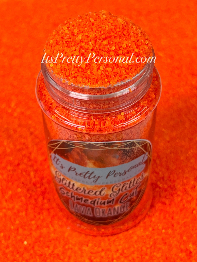 "SCHMedium Cut Lava Orange” - Glittered Glitter Collection