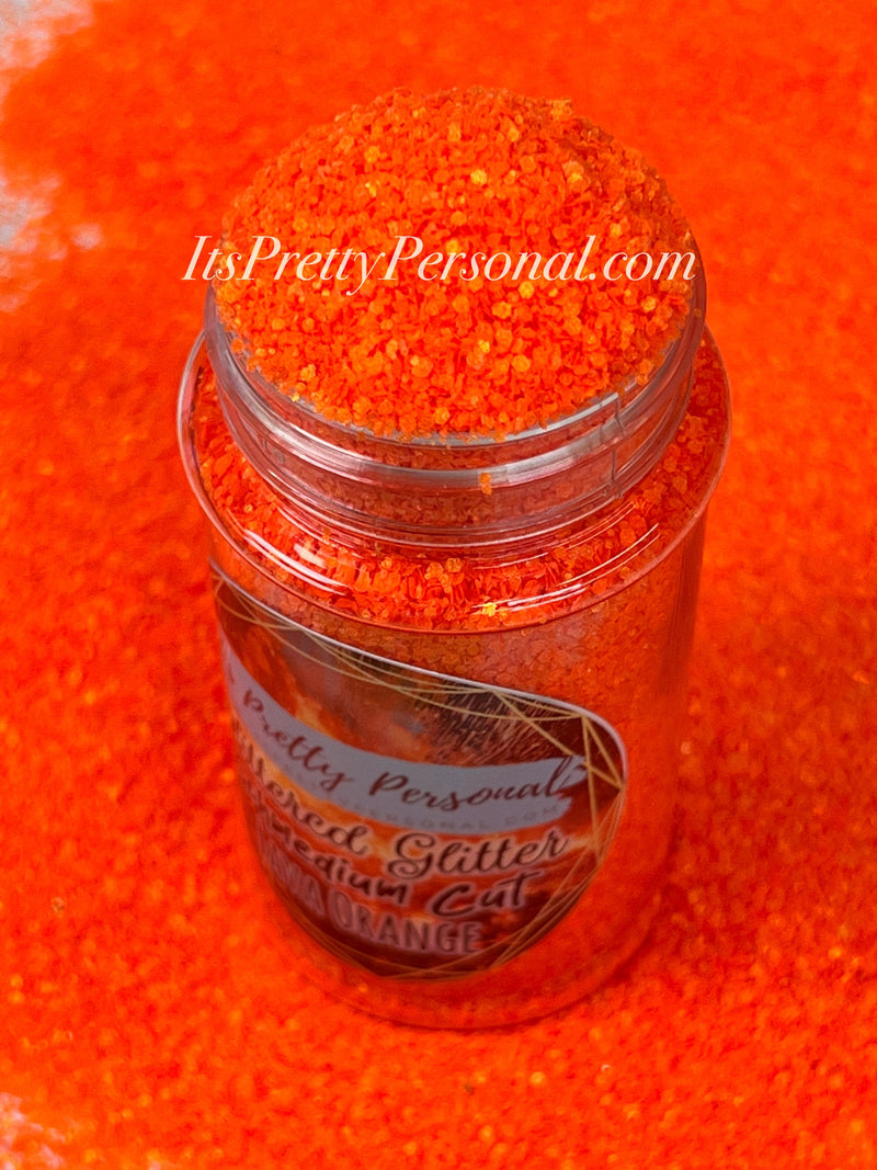 "SCHMedium Cut Lava Orange” - Glittered Glitter Collection