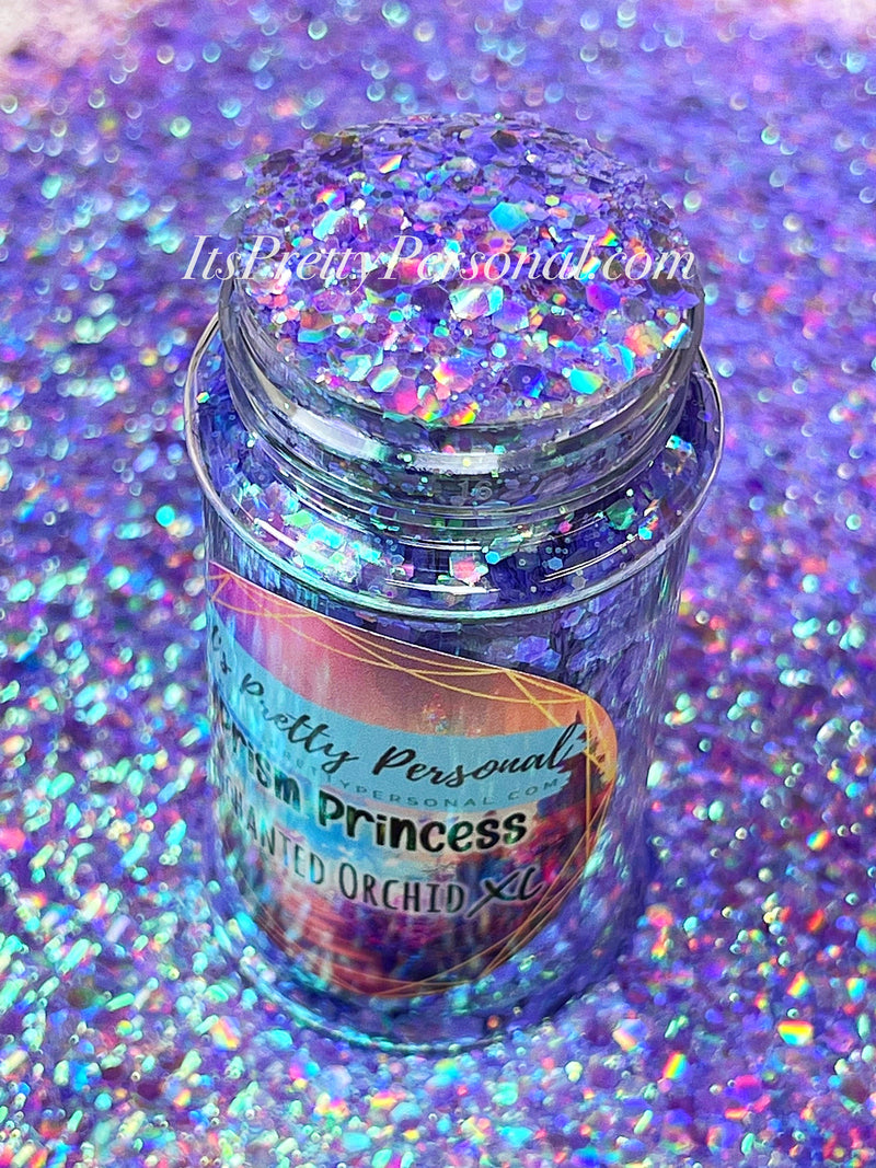 "Enchanted Orchid XL"- Prism Princess- Holographic Purple Glitter