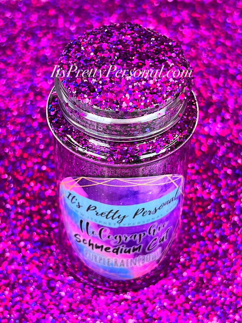 SCHMedium Cut- "Purple Rainbow" -Holographic Purple Glitter