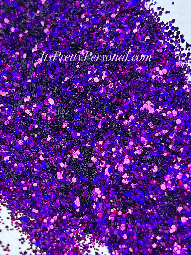 SCHMedium Cut- "Gypsy Grape" -Deep Purple Holographic Glitter